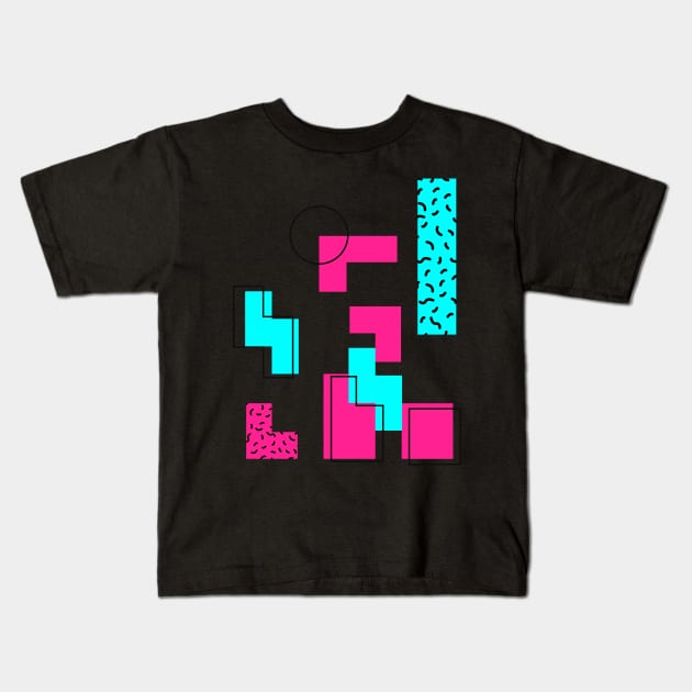 kind a tetris 80's style Kids T-Shirt by MarkoShirt